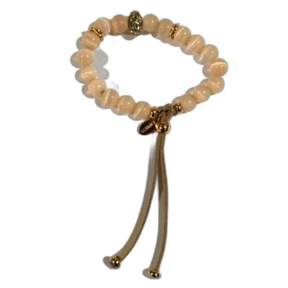 EXPRESS Elegant Beaded Bracelet – Adjustable Brown Leather Cord Fashion Jewelry - Picture 3 of 8